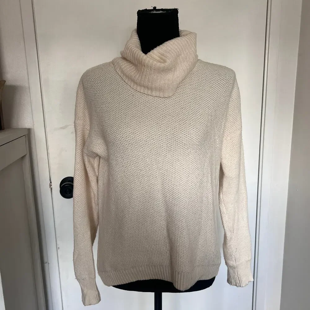 Madewell Cream Turtleneck Sweater - xxs